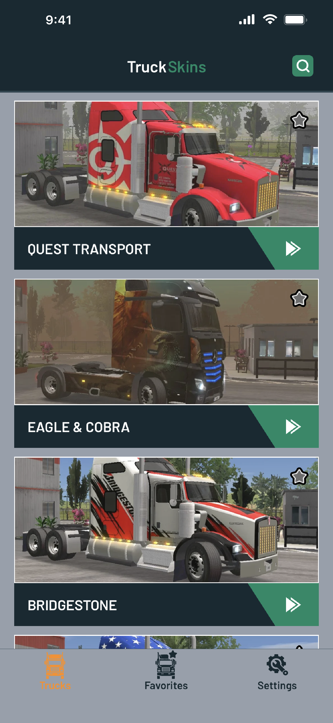 Browsing the truck skin library